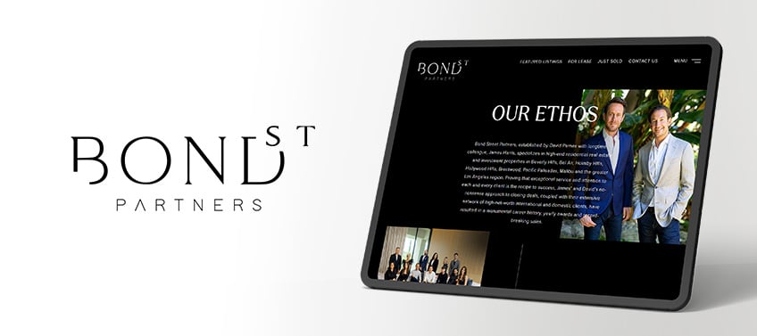 Bond Street Partners' About page, featuring the team’s profile as leading luxury real estate experts.